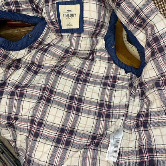 TimeOut brown and plaid zip up button up fall vest. - Picture 11 of 11